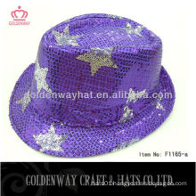 2013 Newest sequin fedora hat Purples